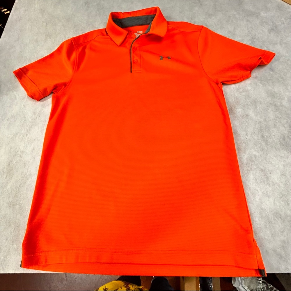 Under Armour Orange Performance Polo Shirt Men’s Small